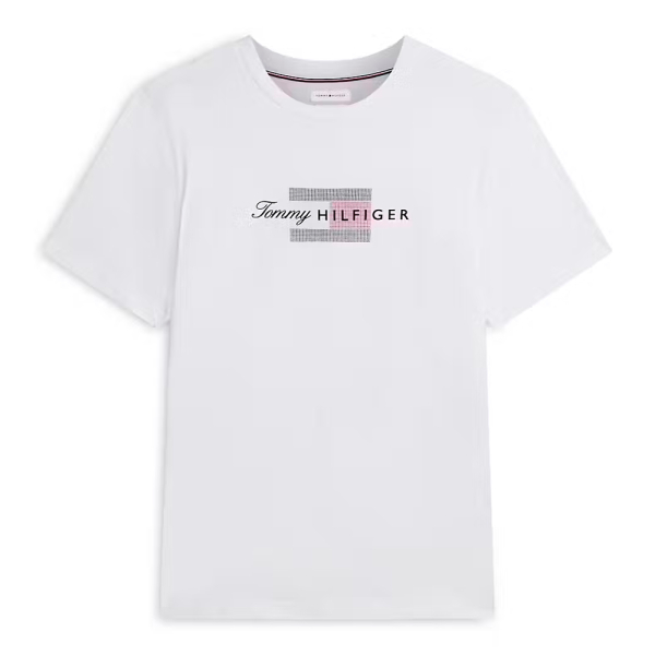 Tommy Hilfiger T-shirts Blanc - T-shirt en maille avec logo graphique - S - Ref 36 €